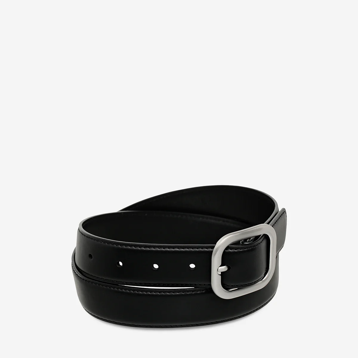 Falling Quiet Belt - Black Nappa/Silver - Image 3