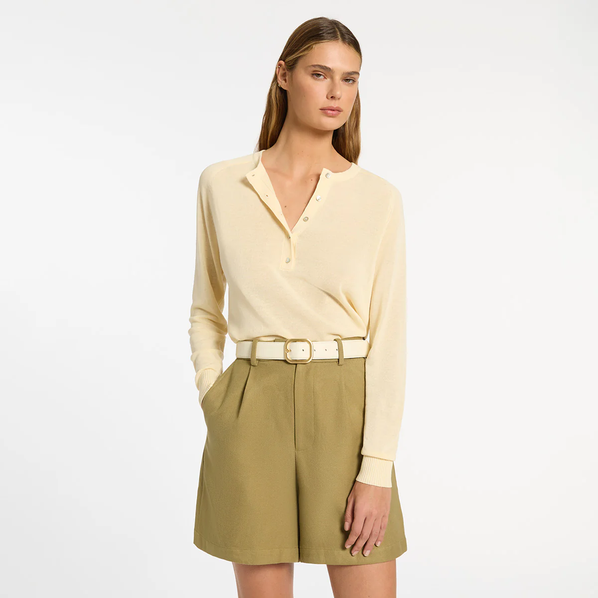 Falling Quiet Belt - Ivory Nappa/Gold - Image 9