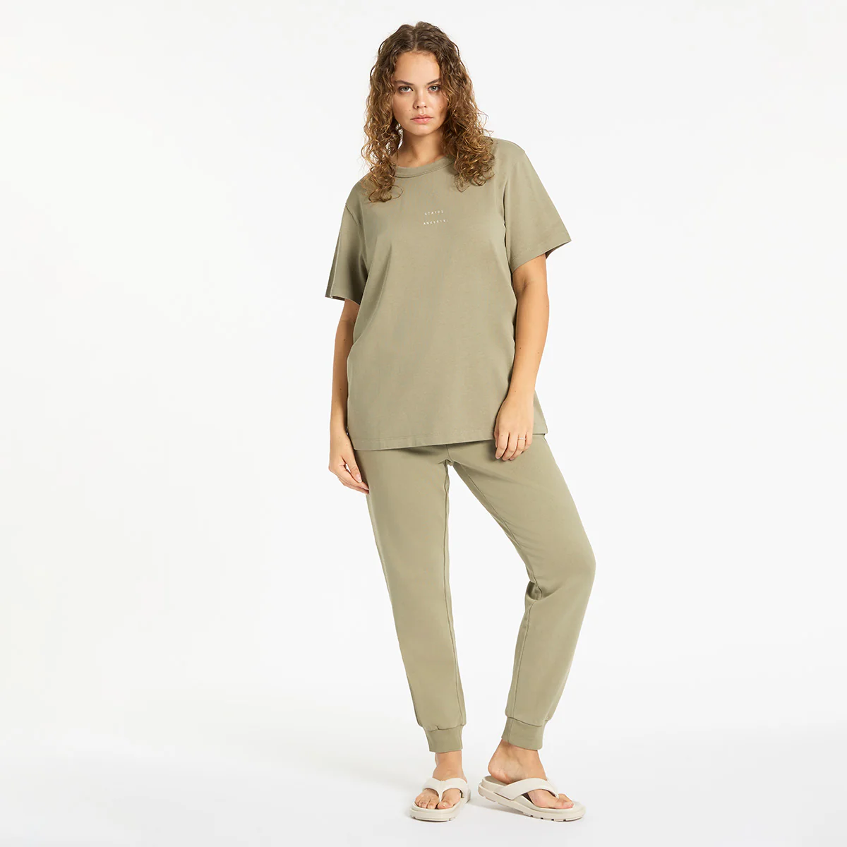 Feels Right Logo - Women's Tee / Washed Sage - Image 5