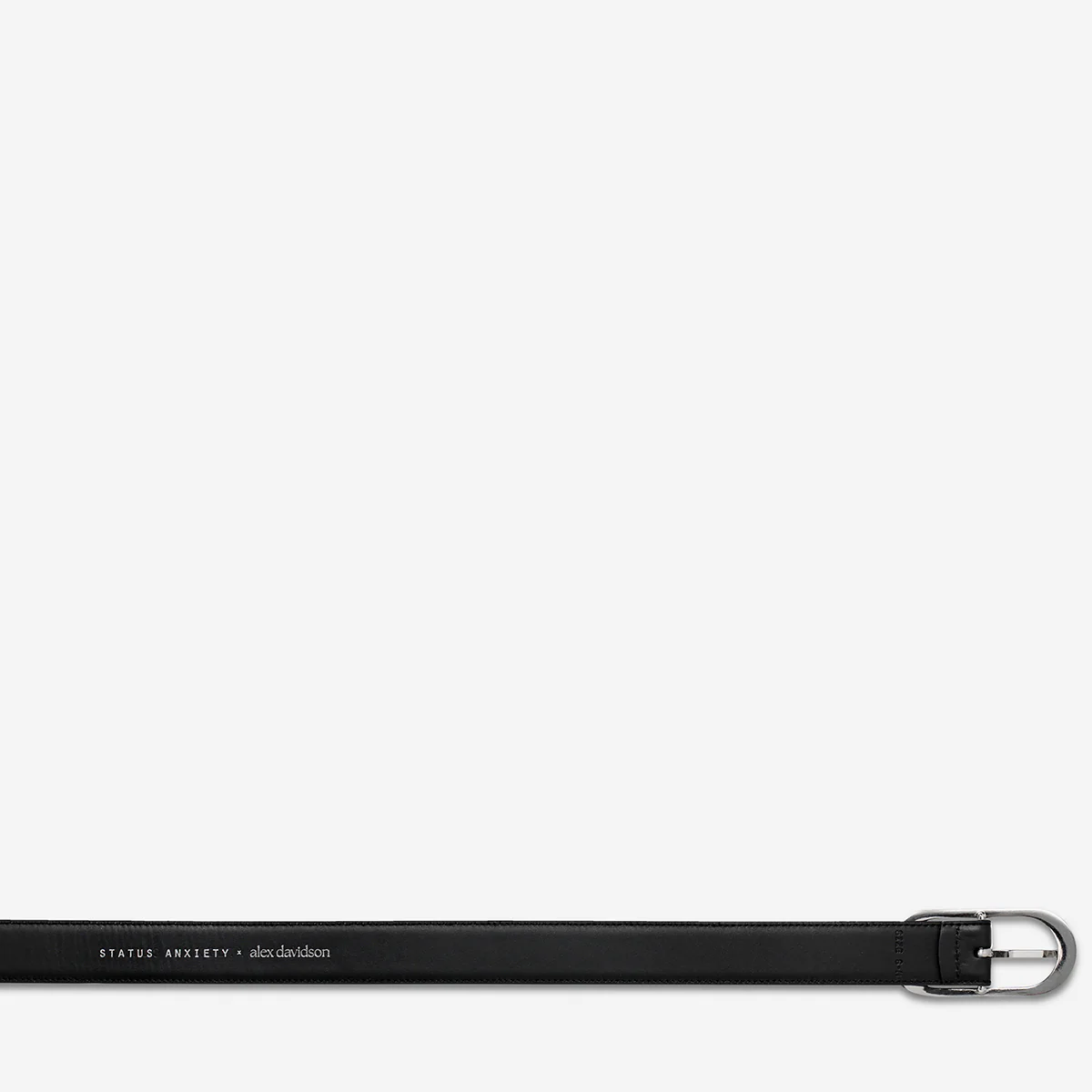 Final Loop Belt - Black Nappa/Silver - Image 6