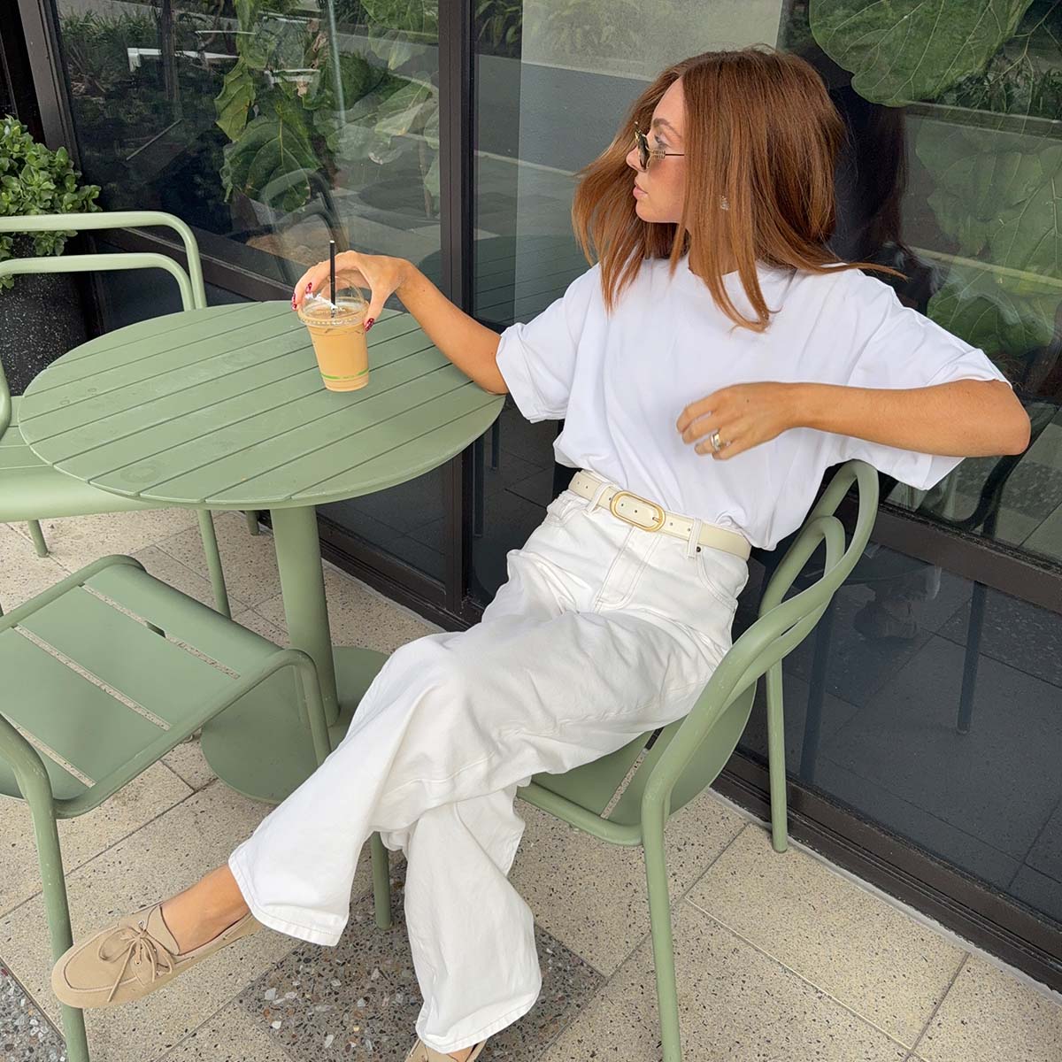 Final Loop Belt - Ivory Nappa/Gold - Image 11