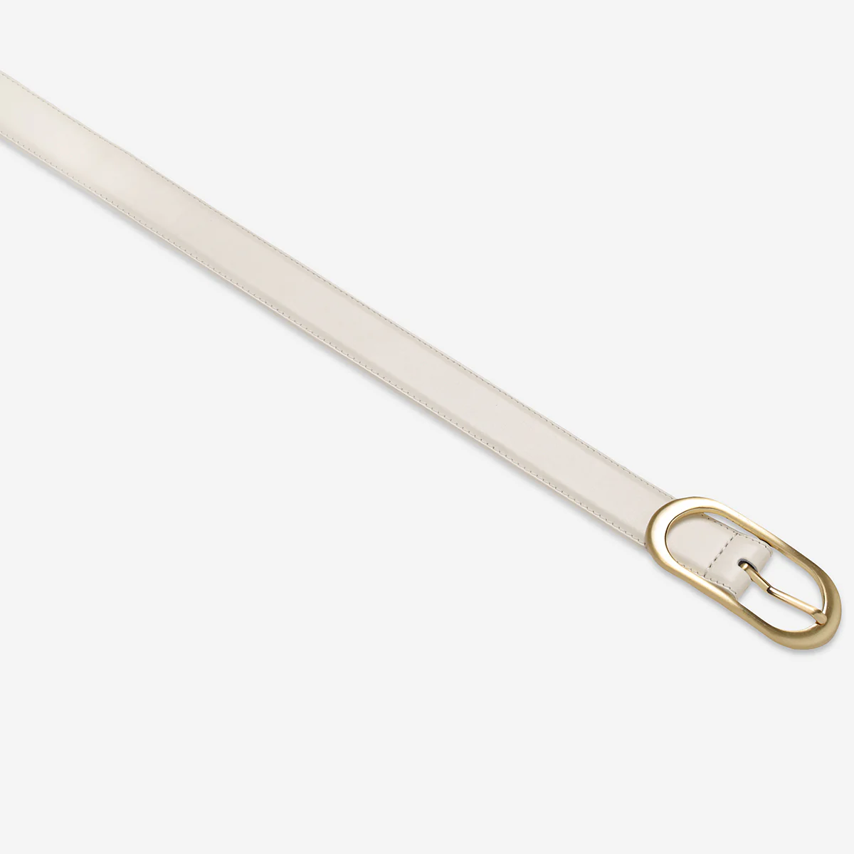 Final Loop Belt - Ivory Nappa/Gold - Image 4
