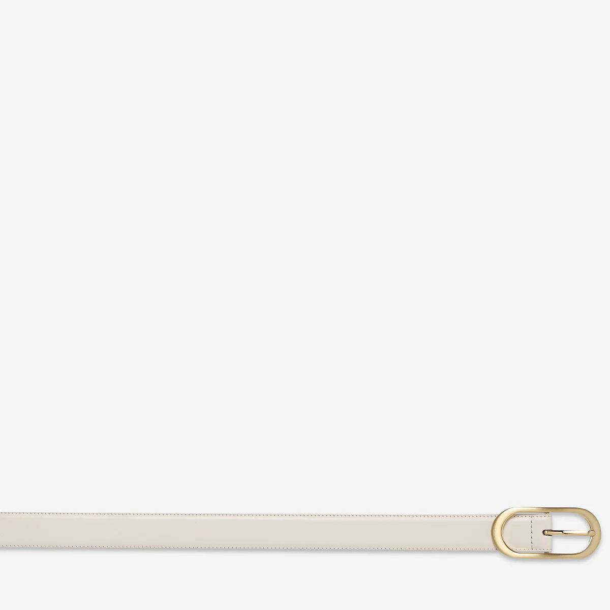 Final Loop Belt - Ivory Nappa/Gold - Image 5