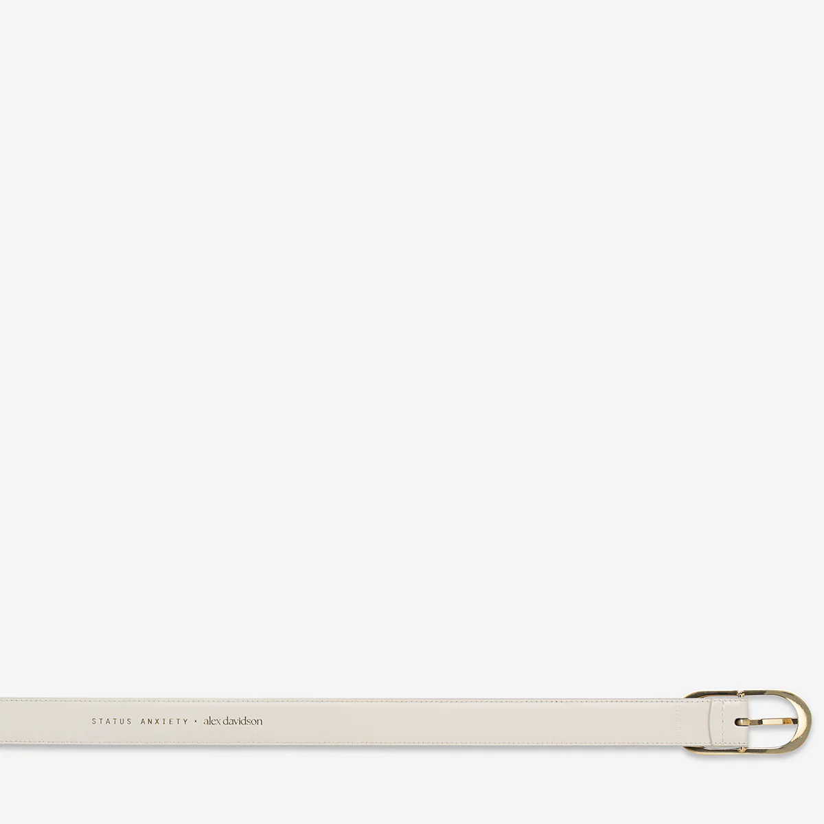 Final Loop Belt - Ivory Nappa/Gold - Image 6