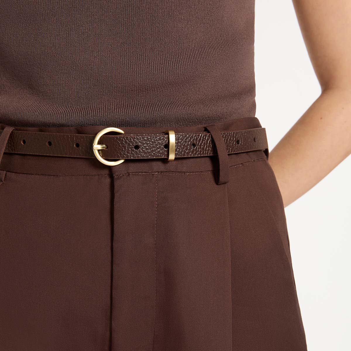 Happens All The Time Belt - Choc/Gold - Image 2