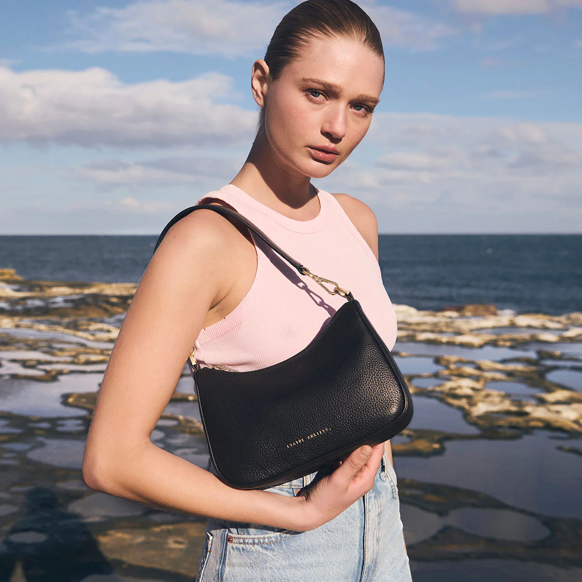 Look Both Ways Bag - Black/Brushed Gold - Image 11
