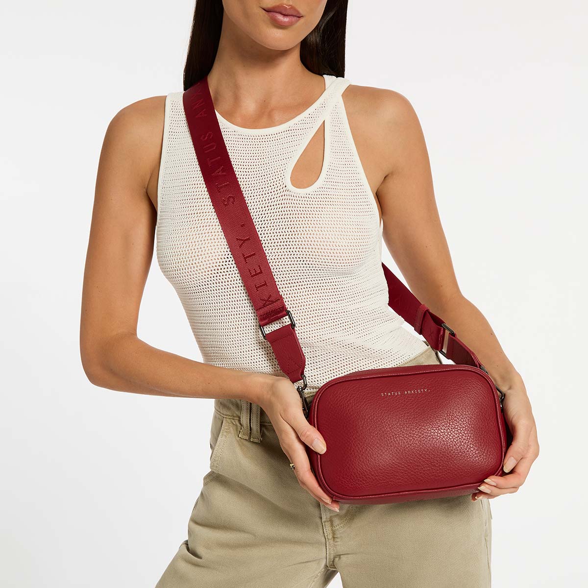 Plunder Bag With Dual Straps - Rouge - Image 9