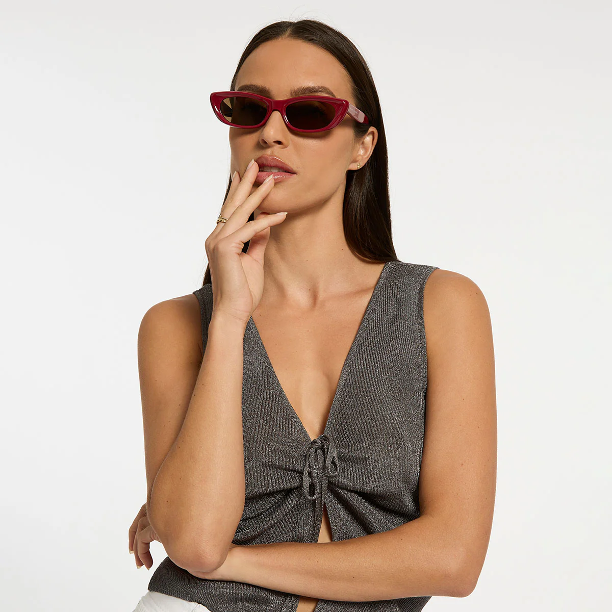 Sidelines Sunglasses - Cherry - Image 2