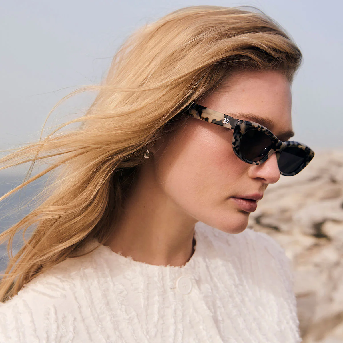 Sidelines Sunglasses - White Tort - Image 9