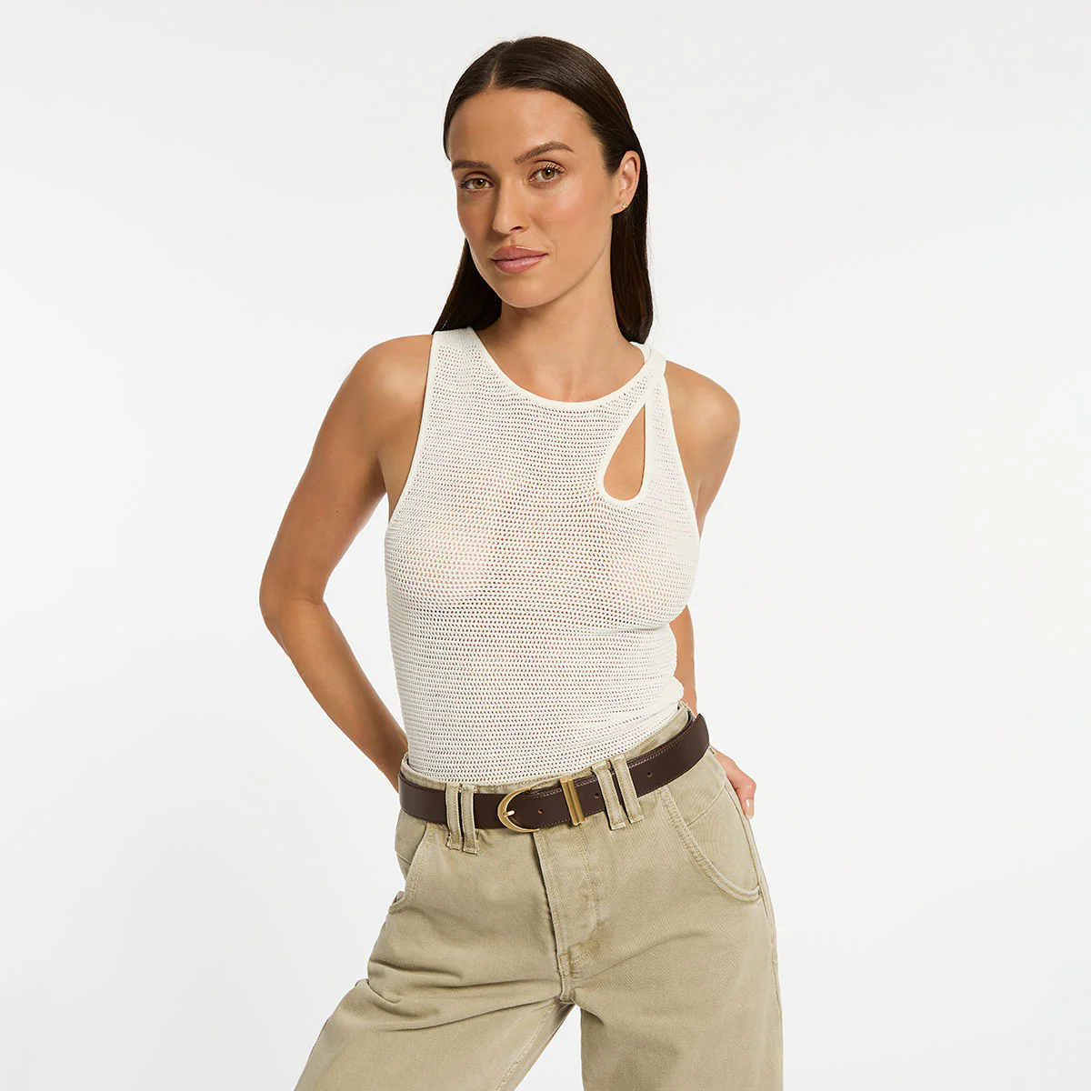 Under Your Spell Belt - Choc Nappa/Gold - Image 8