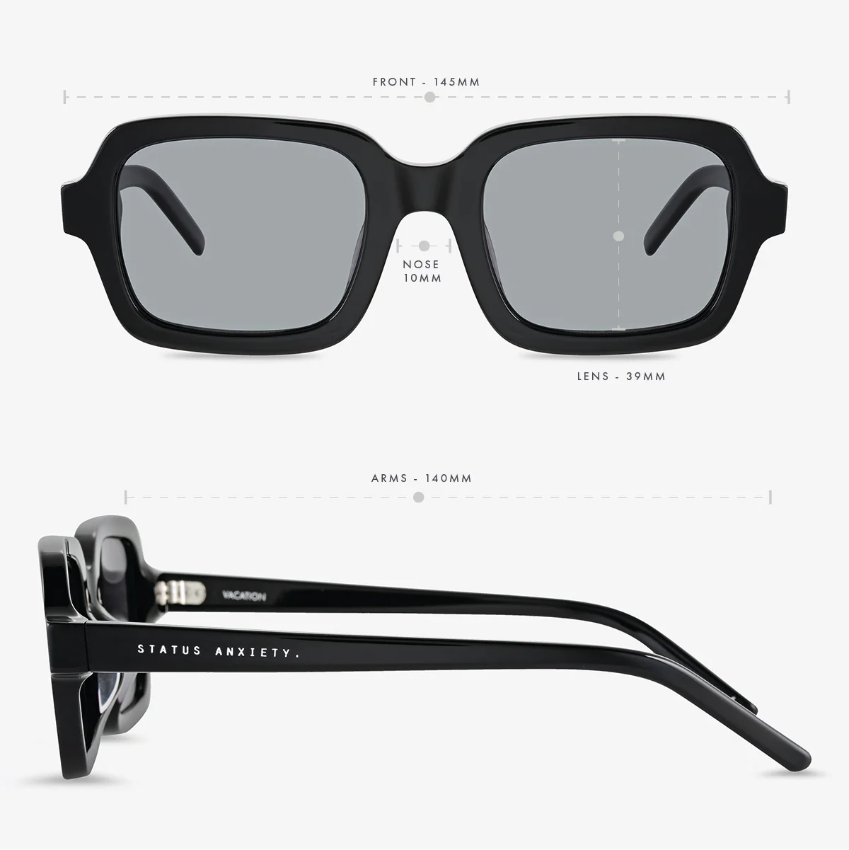 Vacation Sunglasses - Black - Image 6