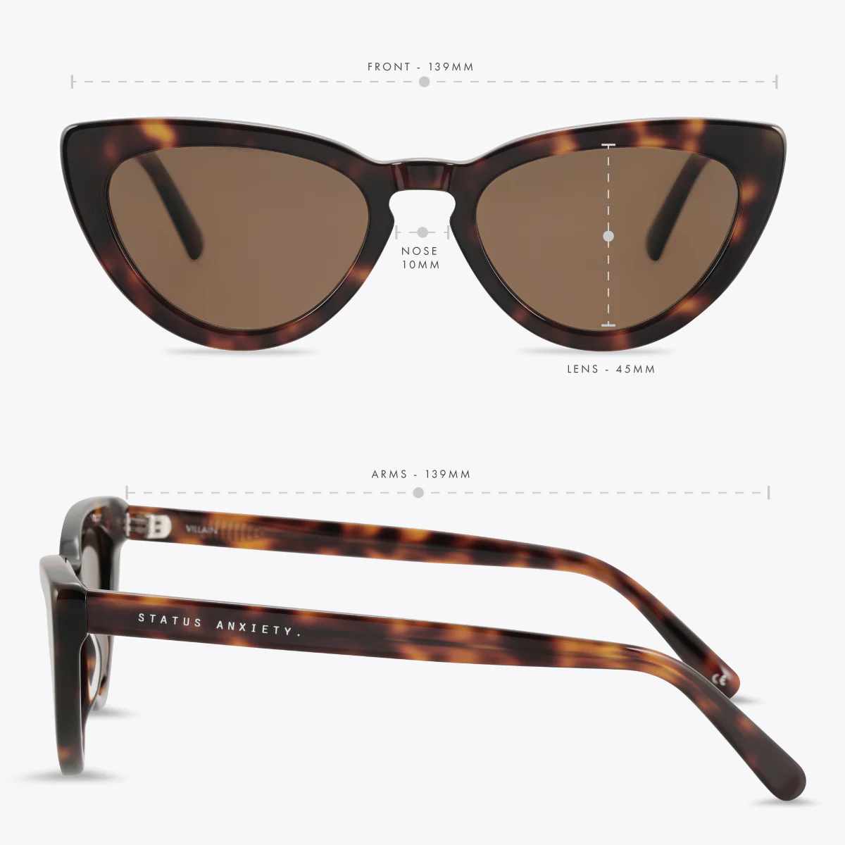 Villain Sunglasses - Brown Tort - Image 6